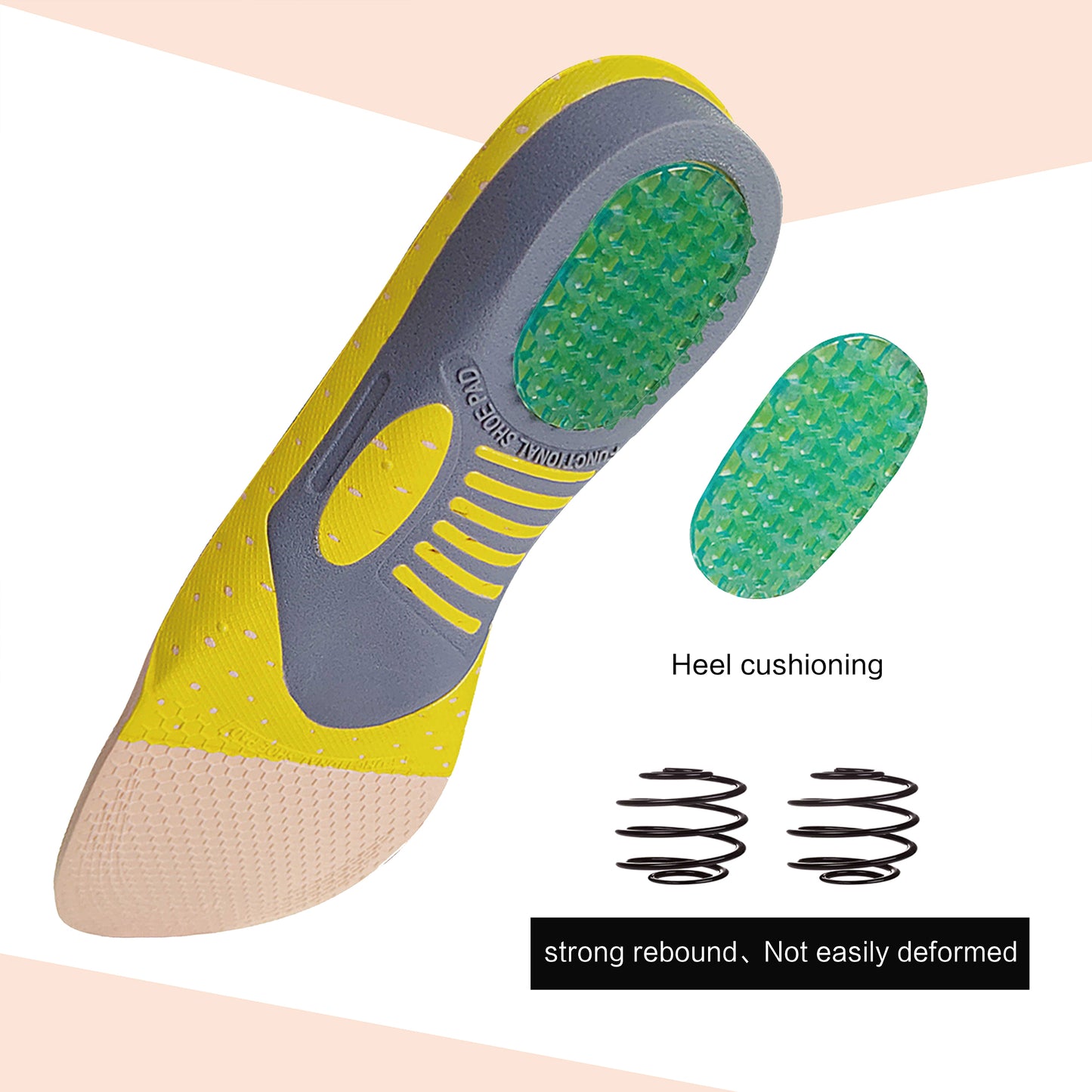 PUPURGE Plantar fasciitis insoles for plantar fasciitis relief, shoe insoles for flat feet, arch support inserts and best insoles for standing all day, insoles men and insoles for women.